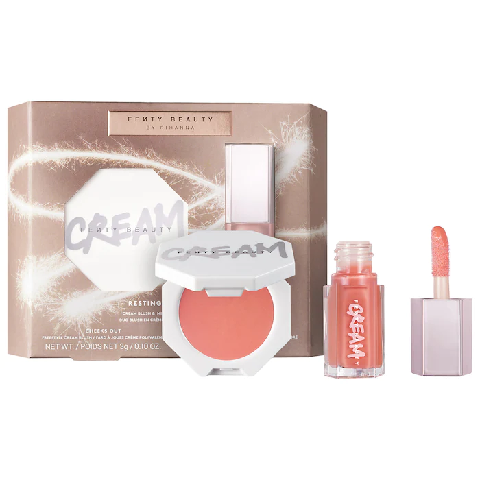 FENTY BEAUTY by Rihanna Resting Peach Face Cream Blush & Mini Gloss Bomb Cream Duo