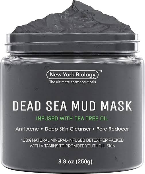 New York Biology Dead Sea Mud Mask For Face And Body, Natural Pore Reducer And Minimizer To Help Treat Acne, Blackheads And Oily Skin (260Ml)